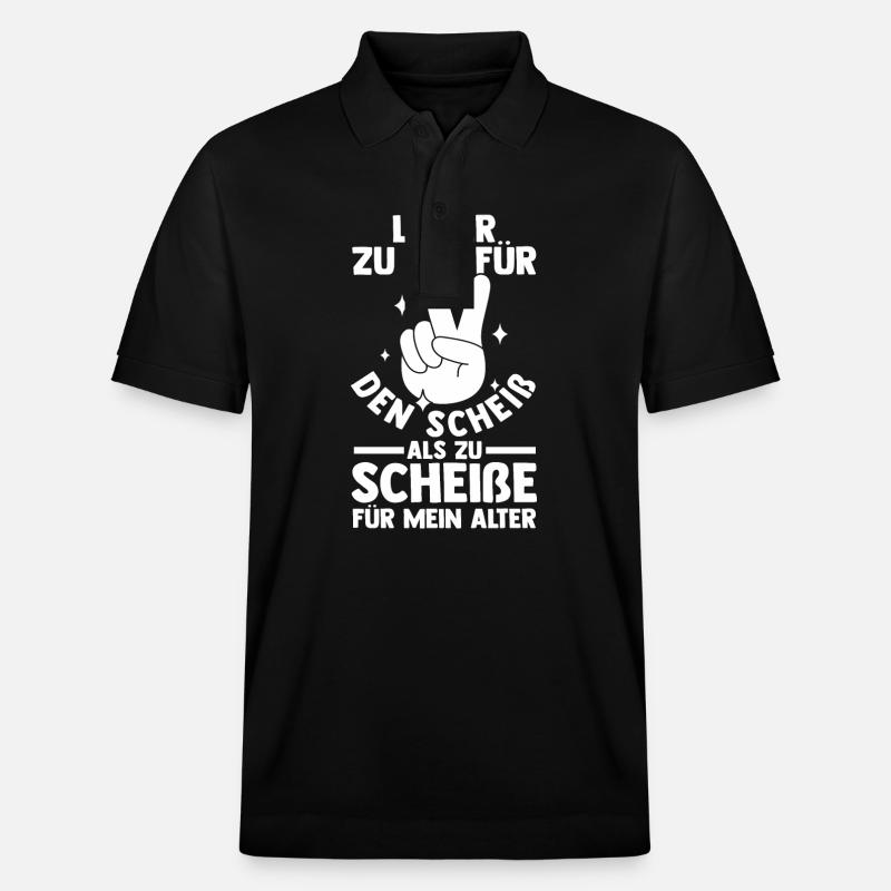 Zu Alt Für Den Scheiß - Stanley/Stella Unisex Bio-Poloshirt PREPSTER - Schwarz
