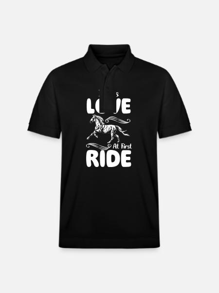 Riding Ride Friendship Stud - Stanley/Stella Unisex Organic Polo Shirt PREPSTER - black