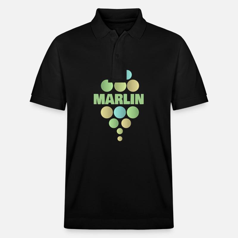 Vorname Marlin - Stanley/Stella Unisex Bio-Poloshirt PREPSTER - Schwarz