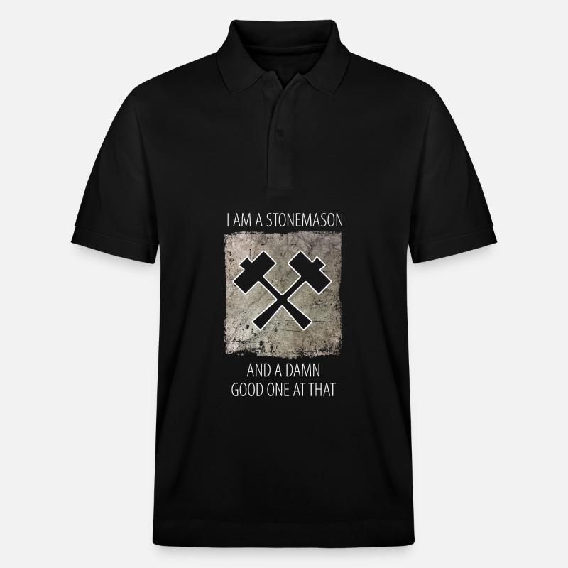 Steinmetz Steinbildhauer Spruch - Stanley/Stella Unisex Bio-Poloshirt PREPSTER - Schwarz