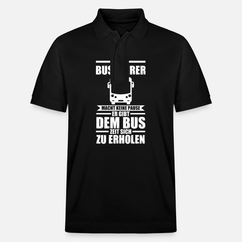 Bus Busfahrer - Stanley/Stella Unisex Bio-Poloshirt PREPSTER - Schwarz