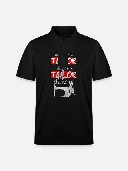 Clothing Hobby Handmade Sewing Machine - Stanley/Stella Unisex Organic Polo Shirt PREPSTER - black
