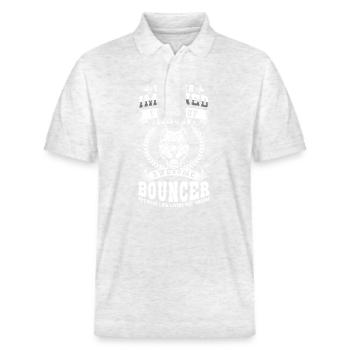 Bouncer Job Wide Entry - Stanley/Stella Unisex Organic Polo Shirt PREPSTER - heather white - Front - Roxy (174cm) & Andy (188cm)