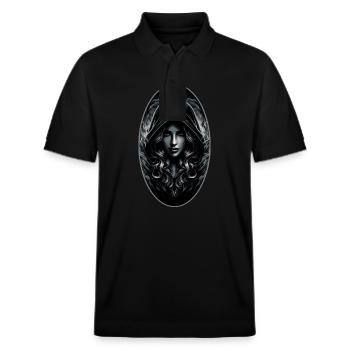 The Dark Seductress Gross - Stanley/Stella Unisex Organic Polo Shirt PREPSTER - black - Front - Roxy (174cm) & Andy (188cm)