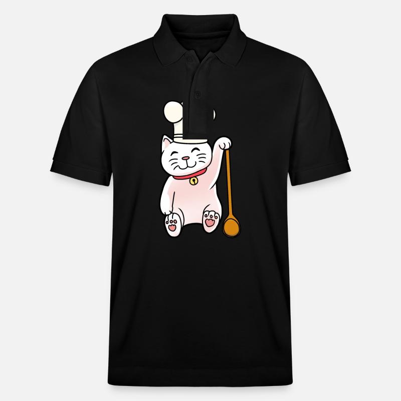Cat Cuisinier Cuisinier Cuisinier Hôte - Polo PREPSTER bio Stanley/Stella Unisexe - noir