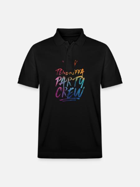 Teneriffa Party Crew Bunt - Stanley/Stella Unisex Bio-Poloshirt PREPSTER - Schwarz