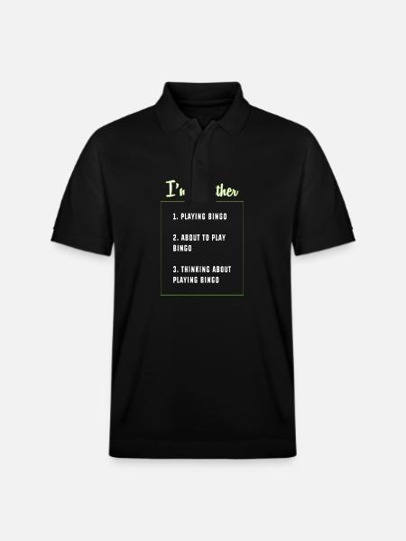 Bingo - Stanley/Stella Unisex Organic Polo Shirt PREPSTER - black
