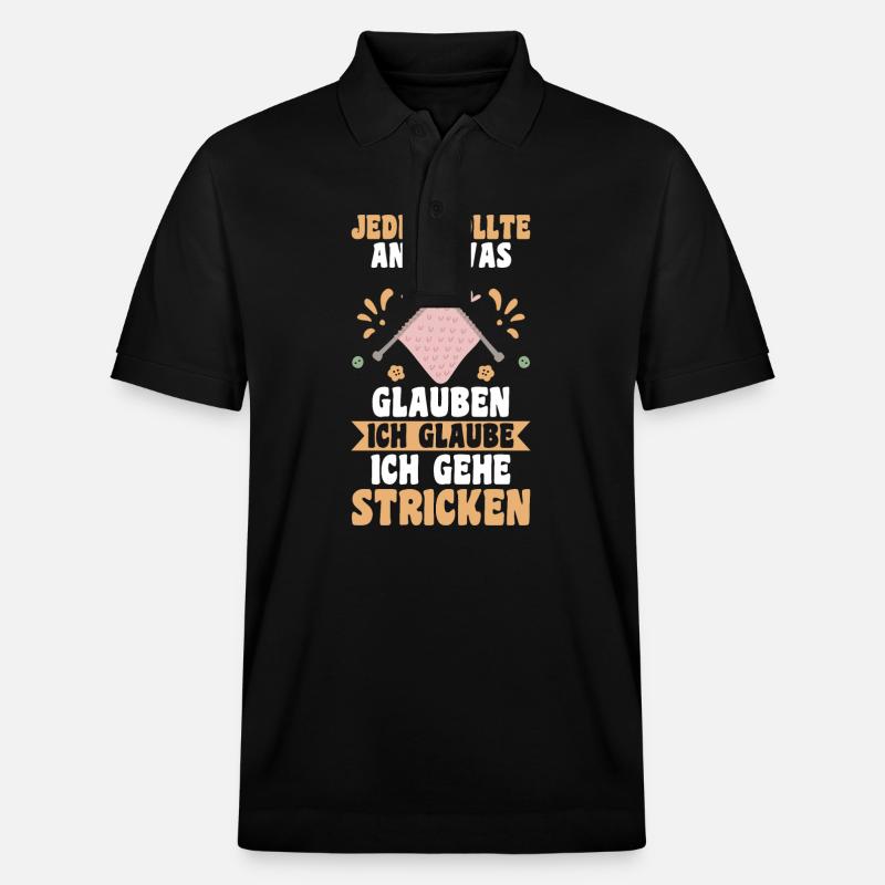 Häkeln Nähen Stricken - Stanley/Stella Unisex Bio-Poloshirt PREPSTER - Schwarz