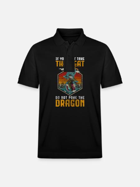 Fire Medieval Tribal - Stanley/Stella Unisex Organic Polo Shirt PREPSTER - black