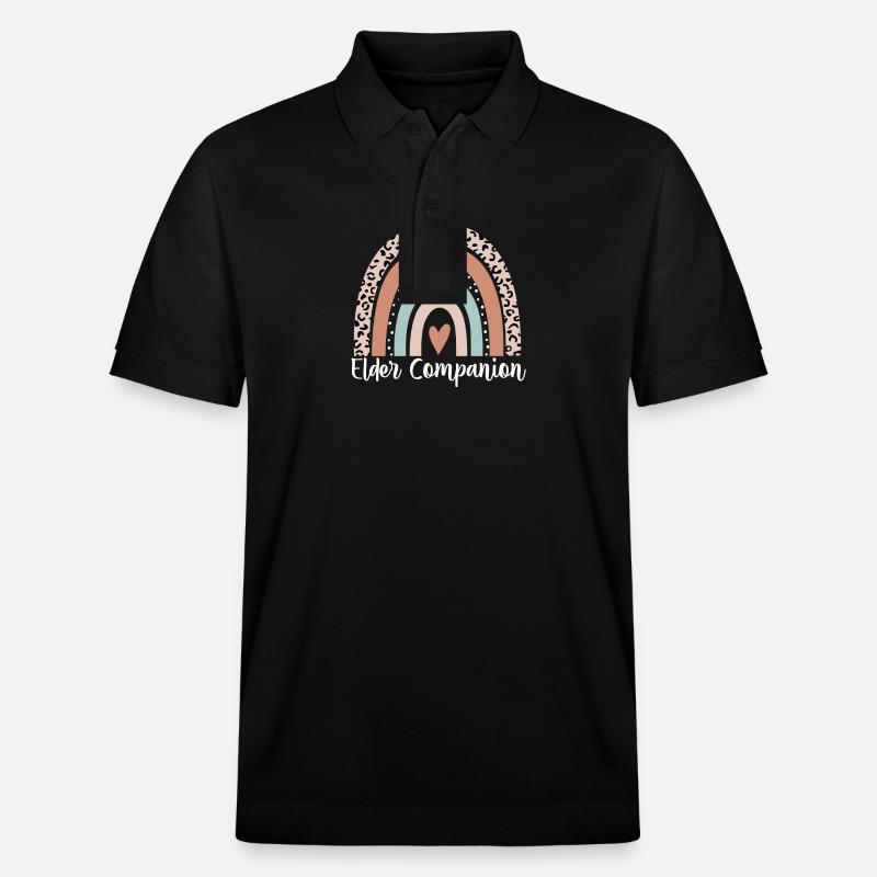 Ältester Gefährte Regenbogenleopard Lustiger Ältester - Stanley/Stella Unisex Bio-Poloshirt PREPSTER - Schwarz