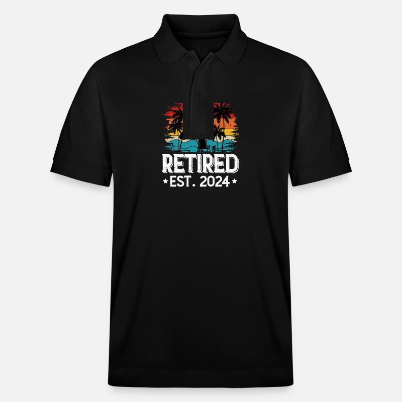 Retraité 2024 - Polo PREPSTER bio Stanley/Stella Unisexe - noir