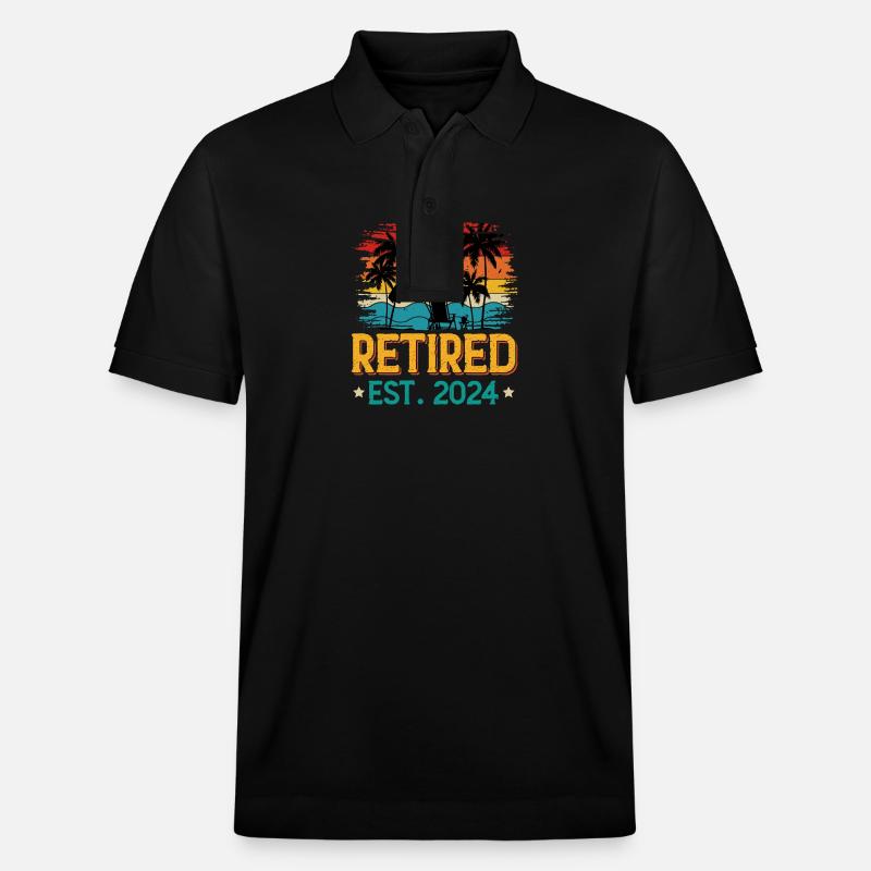 Retraité 2024 - Polo PREPSTER bio Stanley/Stella Unisexe - noir