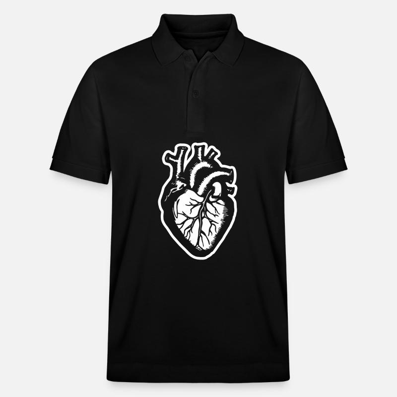 Cœur - Polo PREPSTER bio Stanley/Stella Unisexe - noir