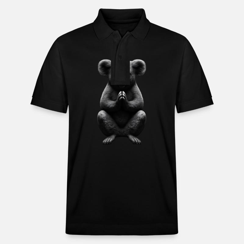 Bouddha koala priant - Polo PREPSTER bio Stanley/Stella Unisexe - noir
