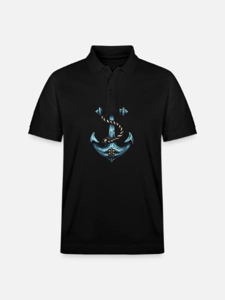 Anker Hafen - Stanley/Stella Unisex Bio-Poloshirt PREPSTER - Schwarz