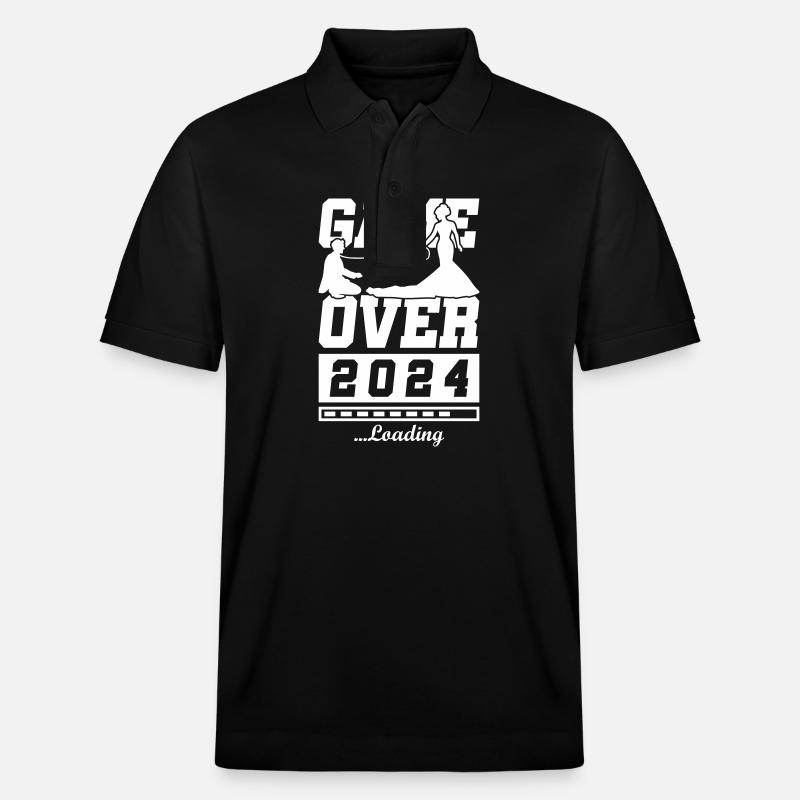 Hochzeit Loading 2024 Game Over - Stanley/Stella Unisex Bio-Poloshirt PREPSTER - Schwarz