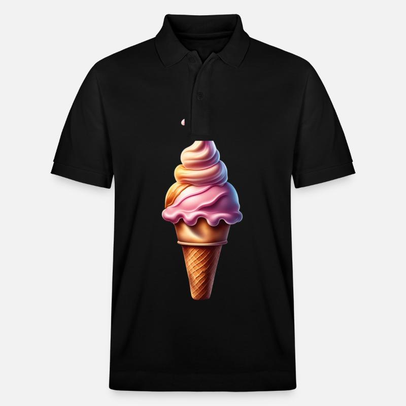 Süße Eiswaffel - Stanley/Stella Unisex Bio-Poloshirt PREPSTER - Schwarz