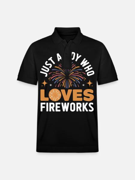 Pyrotechnics Fireworks Pyrotechnics - Stanley/Stella Unisex Organic Polo Shirt PREPSTER - black
