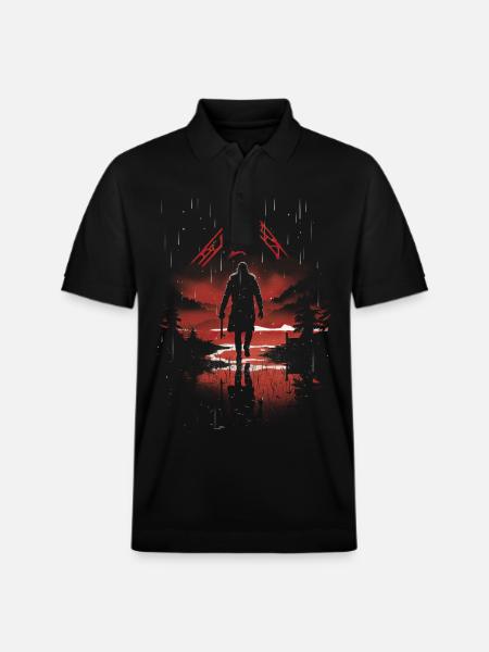 Viking Silhouette Scandinavia Viking - Stanley/Stella Unisex Organic Polo Shirt PREPSTER - black