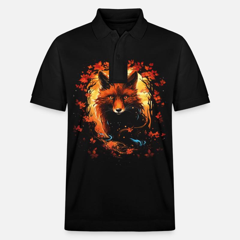 Fantay Fuchs Magischer Fuchs - Stanley/Stella Unisex Bio-Poloshirt PREPSTER - Schwarz