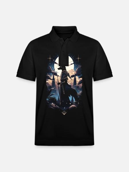 Anubis Gott Gaming Ägypter - Stanley/Stella Unisex Bio-Poloshirt PREPSTER - Schwarz