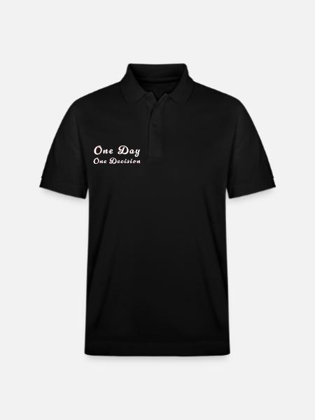 Motivation Entscheidung - Decision Slogan - Stanley/Stella Unisex Organic Polo Shirt PREPSTER - black