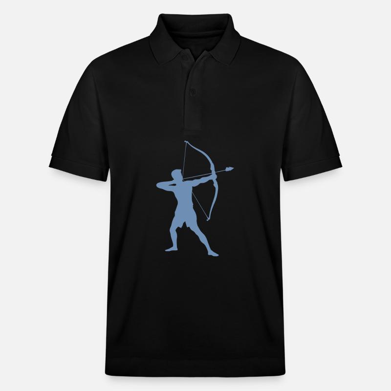 Silhouette d’archer, précise - Polo PREPSTER bio Stanley/Stella Unisexe - noir