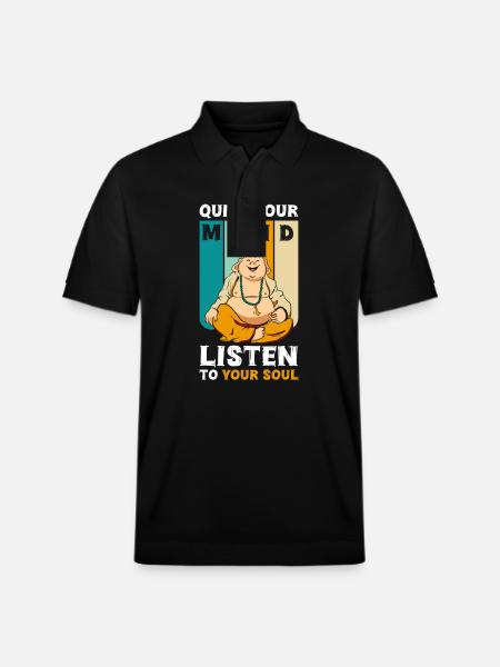 Relaxation Om Spiritual Awareness - Stanley/Stella Unisex Organic Polo Shirt PREPSTER - black