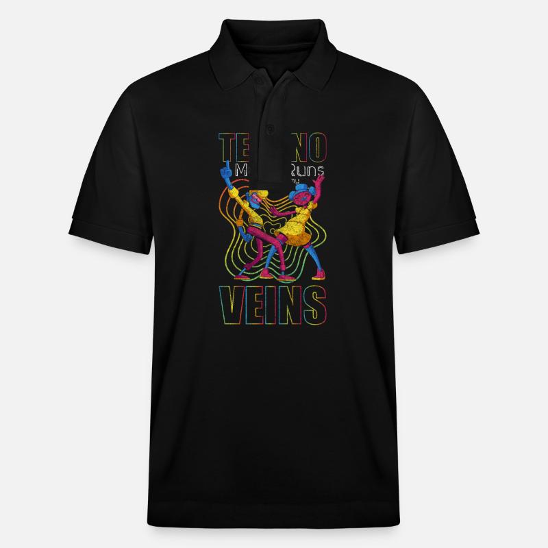 Techno Dj Minimal - Polo PREPSTER bio Stanley/Stella Unisexe - noir