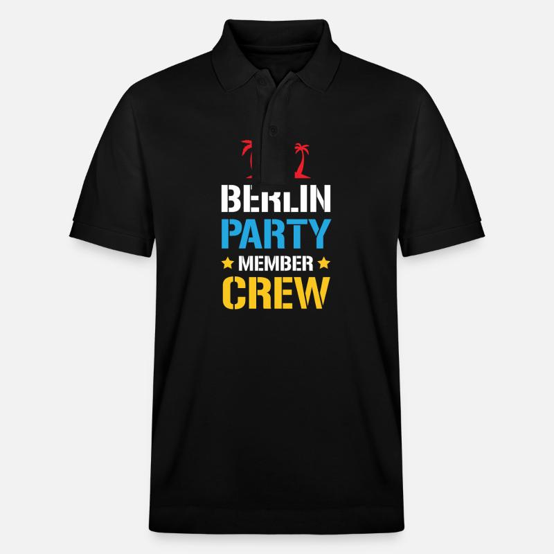 Berlin Party Crew - Stanley/Stella Unisex Bio-Poloshirt PREPSTER - Schwarz