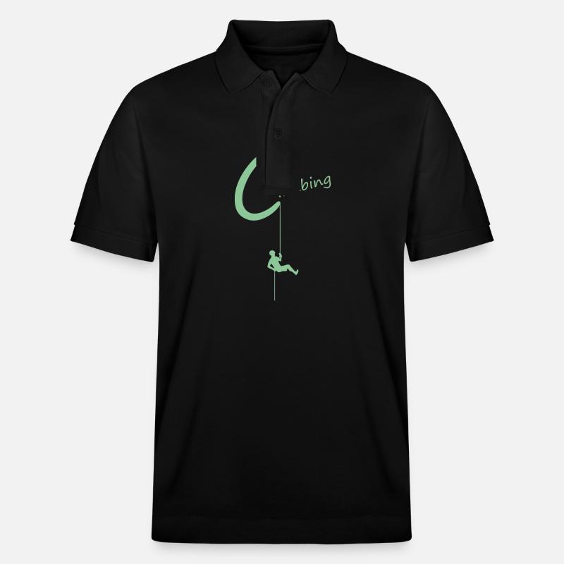 climb climbing - Stanley/Stella Unisex Bio-Poloshirt PREPSTER - Schwarz