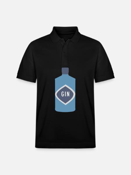 Gin Flasche Diamant Label - Stanley/Stella Unisex Bio-Poloshirt PREPSTER - Schwarz
