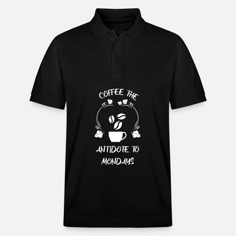 Kaffee Espresso Käffchen - Stanley/Stella Unisex Bio-Poloshirt PREPSTER - Schwarz