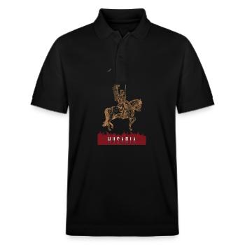 Polen Flagge Polska Husaria Husaren Kavallerie - Stanley/Stella Unisex Bio-Poloshirt PREPSTER - Schwarz - Vorne - Roxy (174cm) & Andy (188cm)