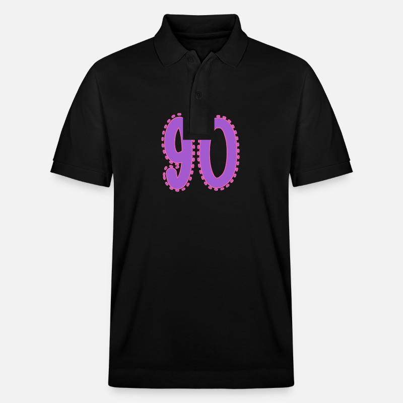 90. 90 ANS. 90e ANNIVERSAIRE. ANNIVERSAIRE 90 ANS. - Polo PREPSTER bio Stanley/Stella Unisexe - noir