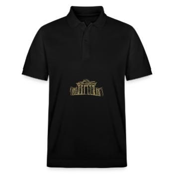 Berlin Brandenburg Gate - Stanley/Stella Unisex Organic Polo Shirt PREPSTER - black - Front - Roxy (174cm) & Andy (188cm)