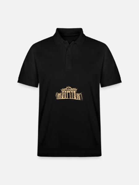 Berlin Brandenburg Gate - Stanley/Stella Unisex Organic Polo Shirt PREPSTER - black