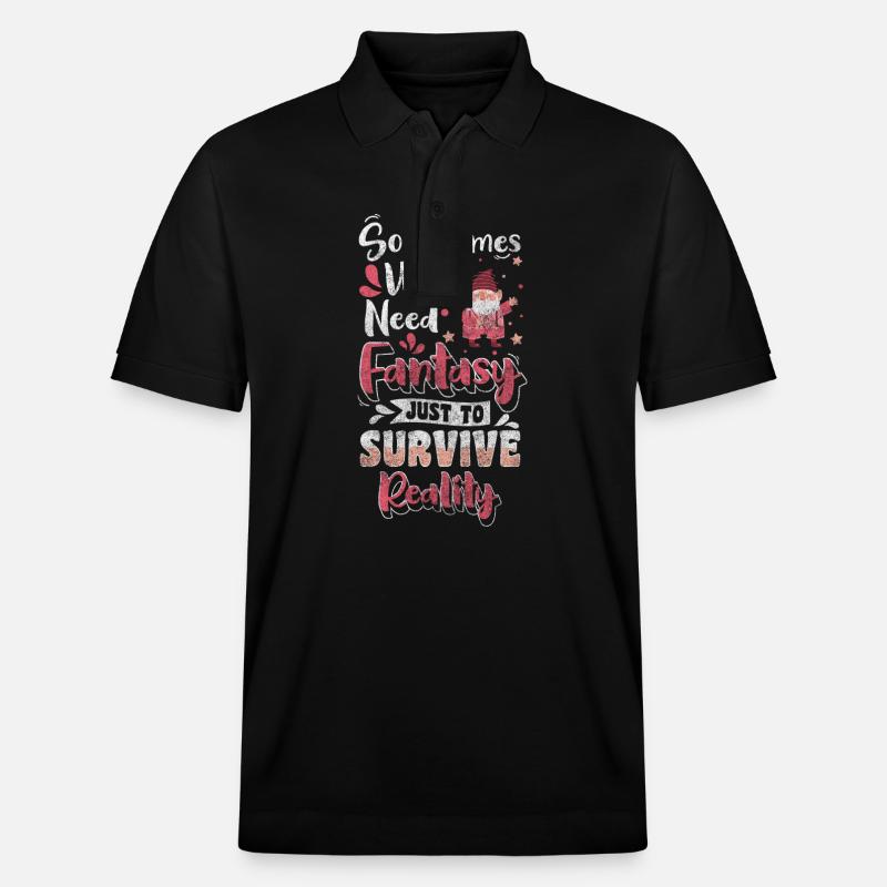 Wichtel Geschenke Kobold - Stanley/Stella Unisex Bio-Poloshirt PREPSTER - Schwarz