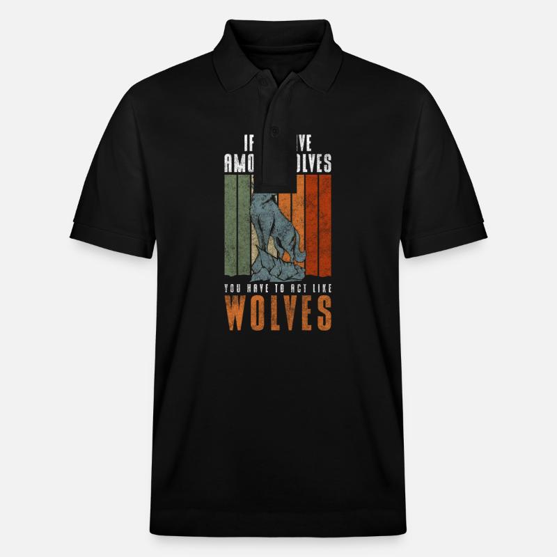 Wolfpack Wolfhound - Polo PREPSTER bio Stanley/Stella Unisexe - noir