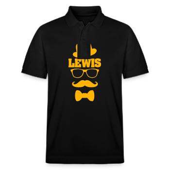 First name Lewis - Stanley/Stella Unisex Organic Polo Shirt PREPSTER - black - Front - Roxy (174cm) & Andy (188cm)