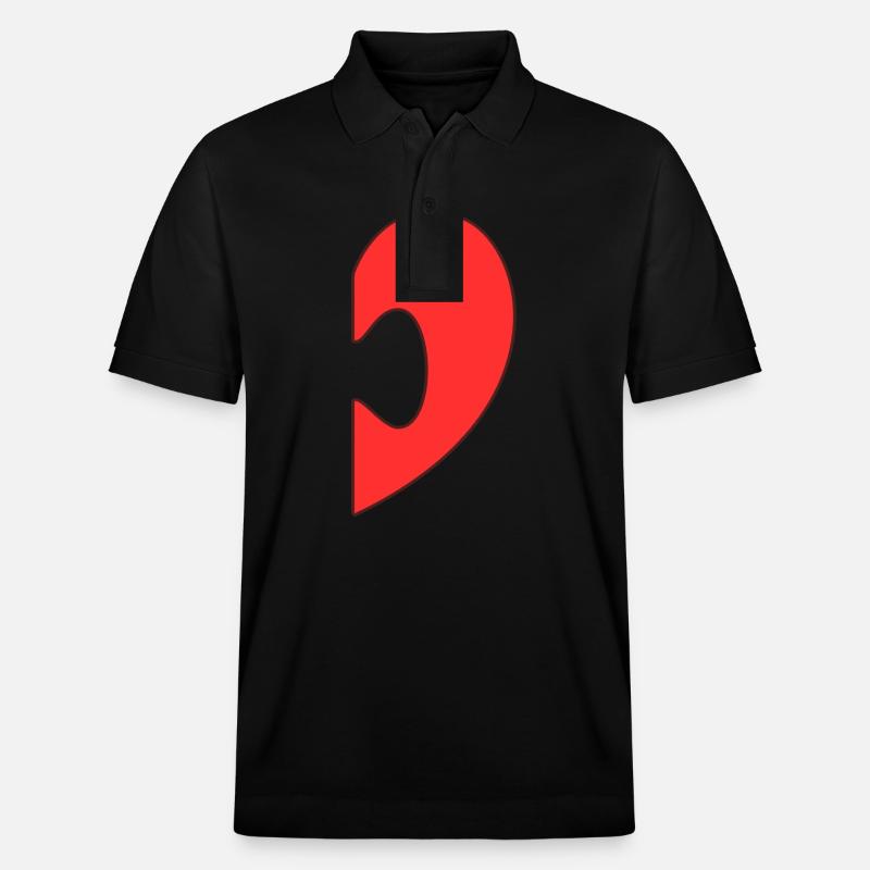 DuoCœur Puzzle - Polo PREPSTER bio Stanley/Stella Unisexe - noir