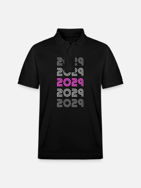 Retro 2029 - Stanley/Stella Unisex Organic Polo Shirt PREPSTER - black
