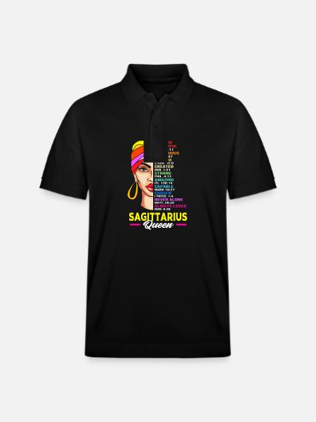 Sternzeichen Schütze - Stanley/Stella Unisex Bio-Poloshirt PREPSTER - Schwarz