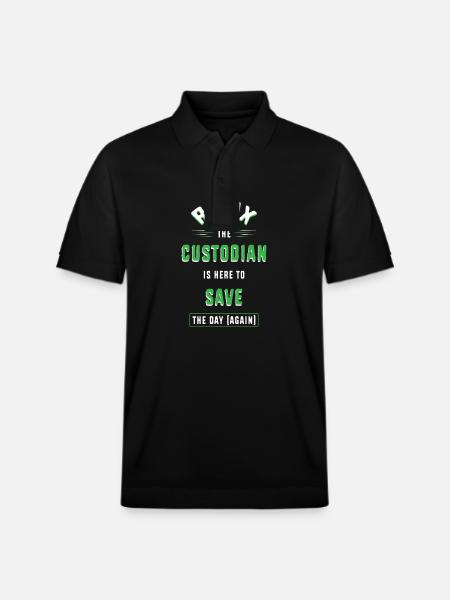 School caretaker - Stanley/Stella Unisex Organic Polo Shirt PREPSTER - black