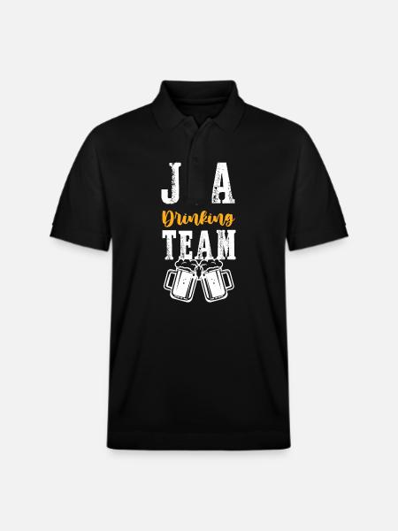 Jga Junggesellen Drinking Team - Stanley/Stella Unisex Bio-Poloshirt PREPSTER - Schwarz