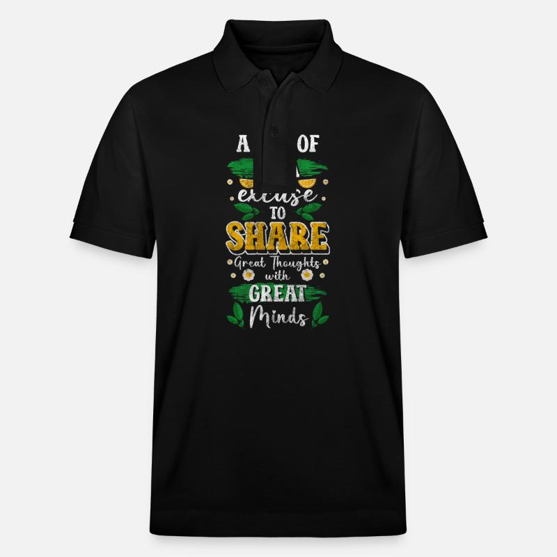 Tea Drinker Cozy Drink - Stanley/Stella Unisex Organic Polo Shirt PREPSTER - black