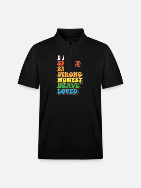 Daily Affirmation Uplifting Quotes Positive - Stanley/Stella Unisex Organic Polo Shirt PREPSTER - black