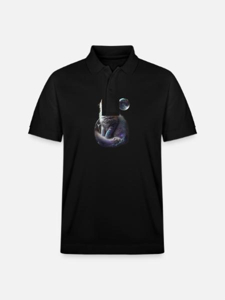 kitten cat animal - Stanley/Stella Unisex Organic Polo Shirt PREPSTER - black