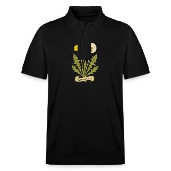 Löwenzahn – Taraxacum officinale | Kraftpaket - Stanley/Stella Unisex Bio-Poloshirt PREPSTER - Schwarz - Vorne - Roxy (174cm) & Andy (188cm)