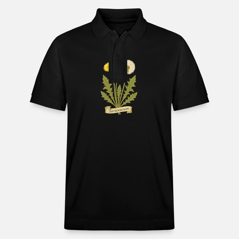 Löwenzahn – Taraxacum officinale | Kraftpaket - Stanley/Stella Unisex Bio-Poloshirt PREPSTER - Schwarz